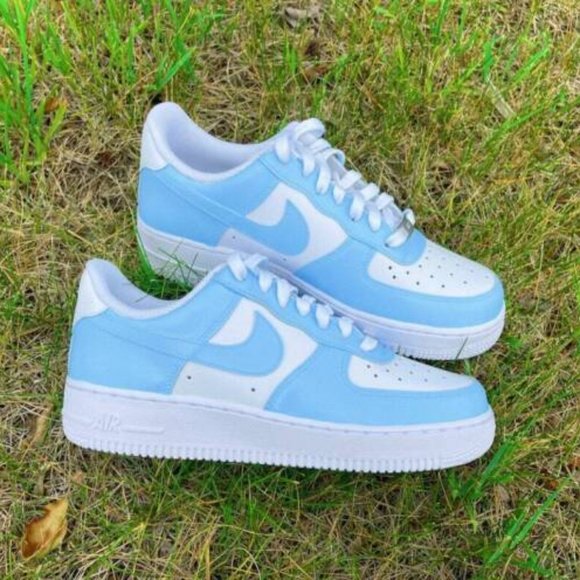 Nike Air Force 1 Custom Low Two Two Baby Blue White Shoes Men Women Kids UNC main image 5
